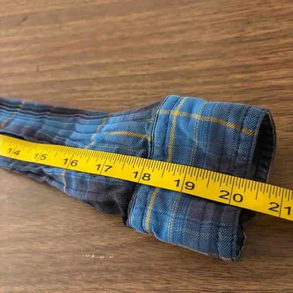 Guess Los Angeles Women's L Regular Fit Blue Plaid Flannel Shirt - Picture 10 of 10